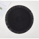 Jogo Americano Descanso Redondo Com Franja Algodão