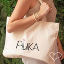 Ecobag Piuka em Algodão Cru com Estampa Exclusiva